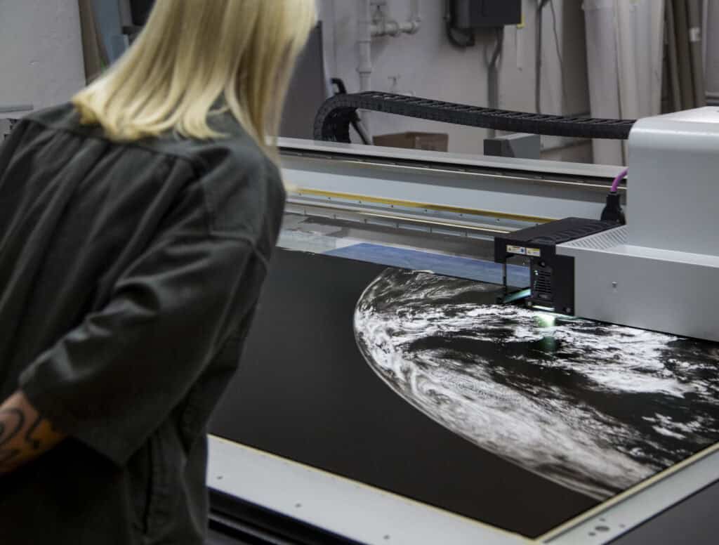 UV Tech monitoring the UV print process